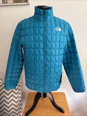 The North Face NWT Thermoball Insulated Teal Blue Quilted Puffer Jacket Size Med